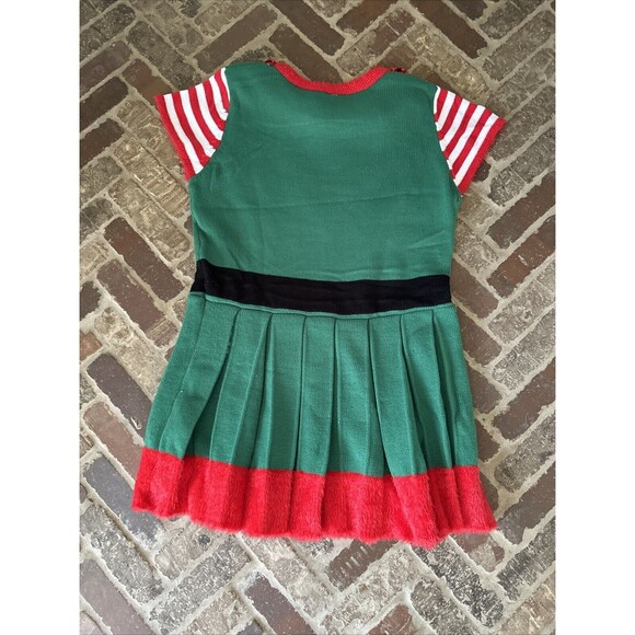 Christmas Elf Dress Sweater Bells Mrs.Claus Green Red Teacher Holiday XL (16-18) - Picture 2 of 8